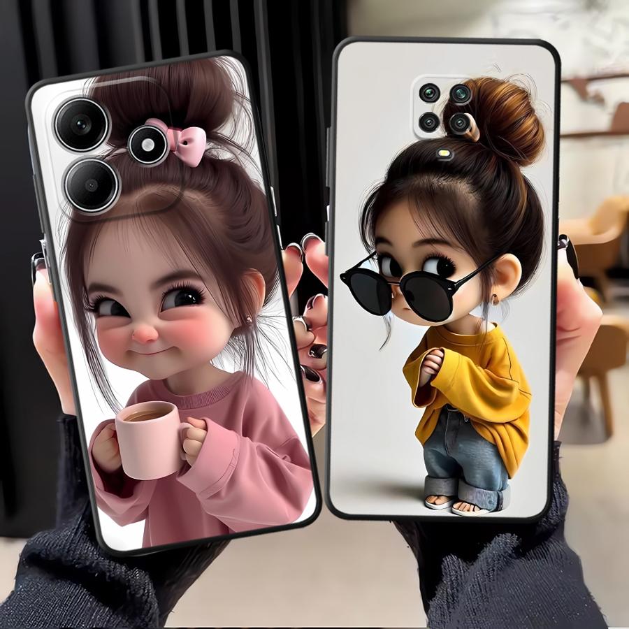 Camera Lens Protector - Cute Cartoon Dog Lanyard Phone Case
