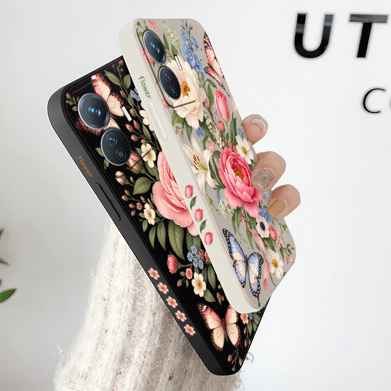 Flowers Butterflies Case For V - Vivo Y28 评论和价格
