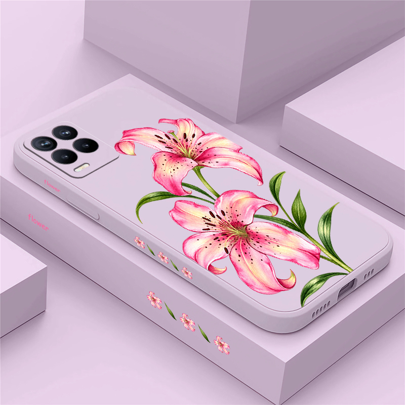 Pink Flowers Case For OPPO Rea - Realme Note 50 评论和价格