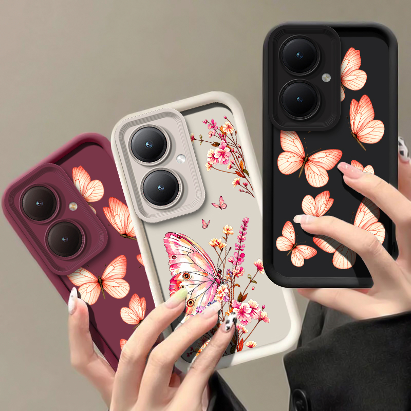 Pink Floral Butterfly Pattern  - Vivo Y28 评论和价格