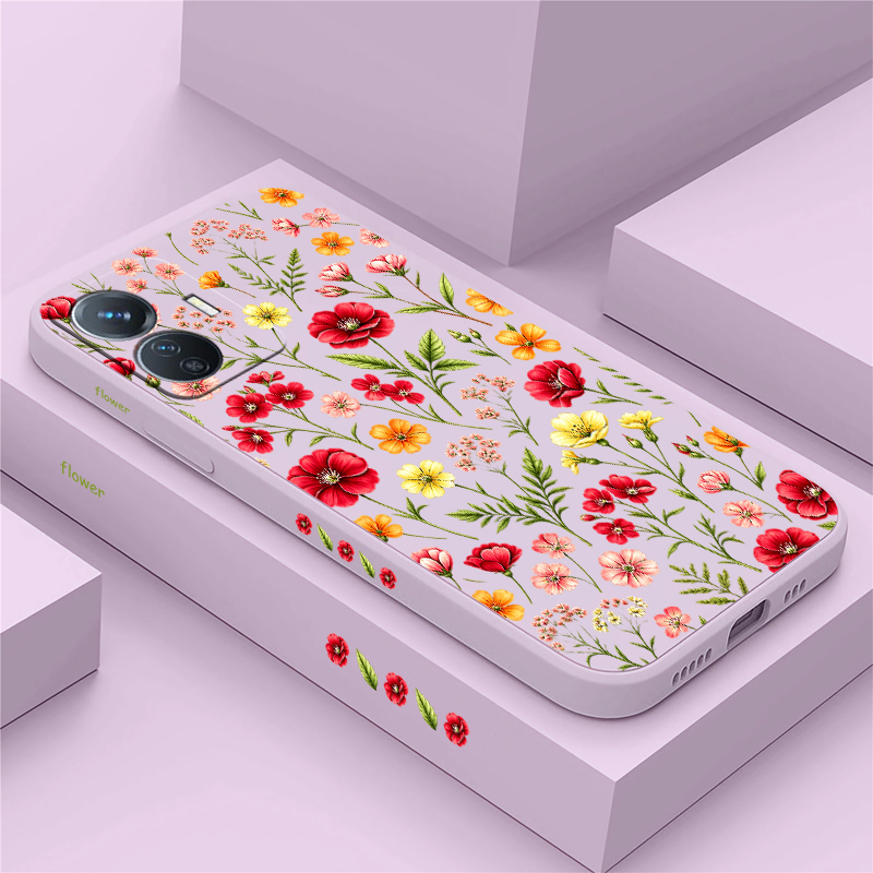 Colorful Flower Phone Case For - Vivo Y28 评论和价格