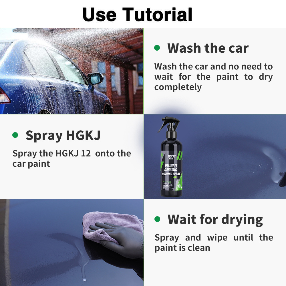3pcs Nano Ceramic Coating HGKJ - Oleophobic Coating Spray 评论和价格