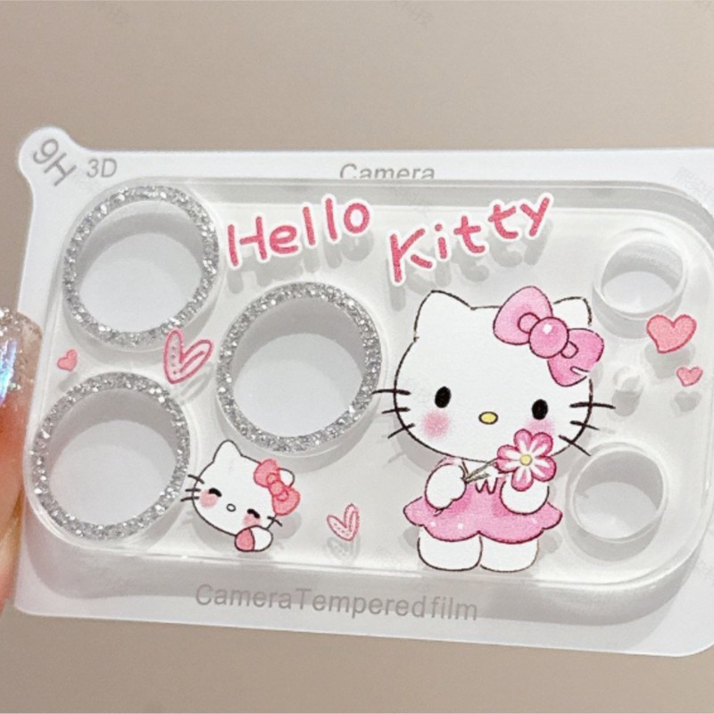 Cute Hello Kitty Glitter Camer - Tempered Glass Screen 9H 评论和价格