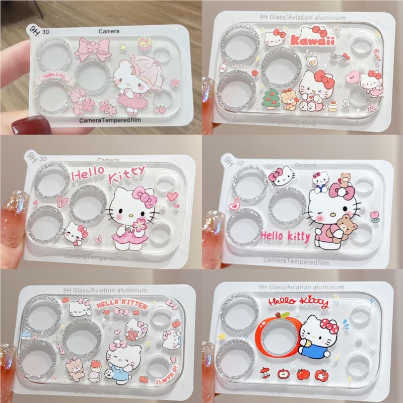 Cute Hello Kitty Glitter Camer - Tempered Glass Screen 9H 评论和价格