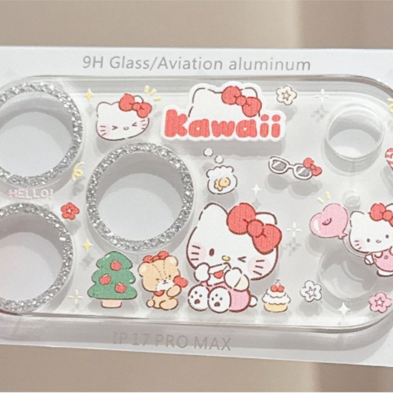 Cute Hello Kitty Glitter Camer - Tempered Glass Screen 9H 评论和价格