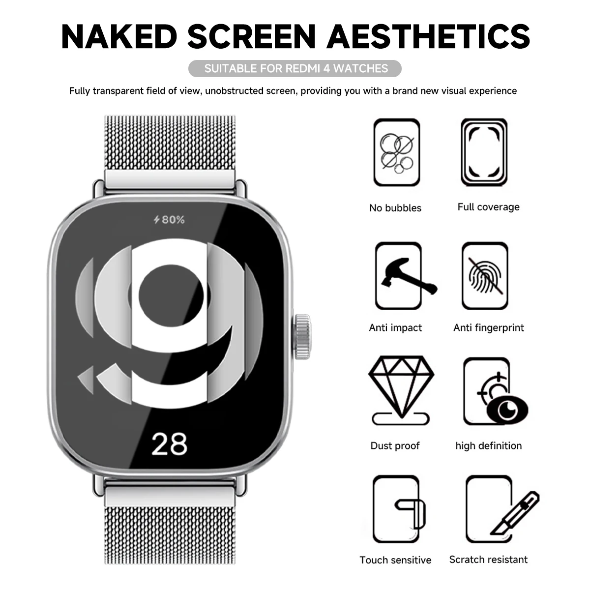 Tempered Glass for Xiaomi Redm - Smartwatch Screen Film 评论和价格