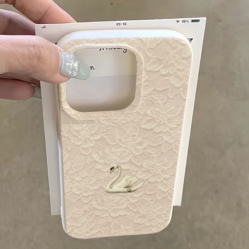 Lace Swan Pattern Lychee Textu - Apple Iphone 16 评论和价格