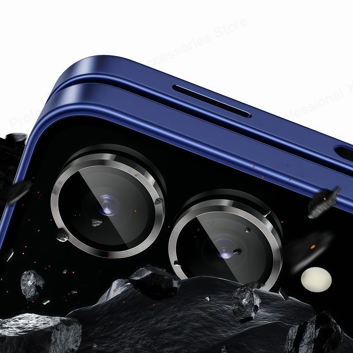 New Camera Metal Ring Protecto - Tempered Glass Screen 9H 评论和价格